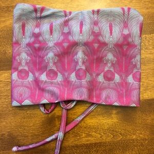 L*SPACE strapless bandeau reversible bikini top